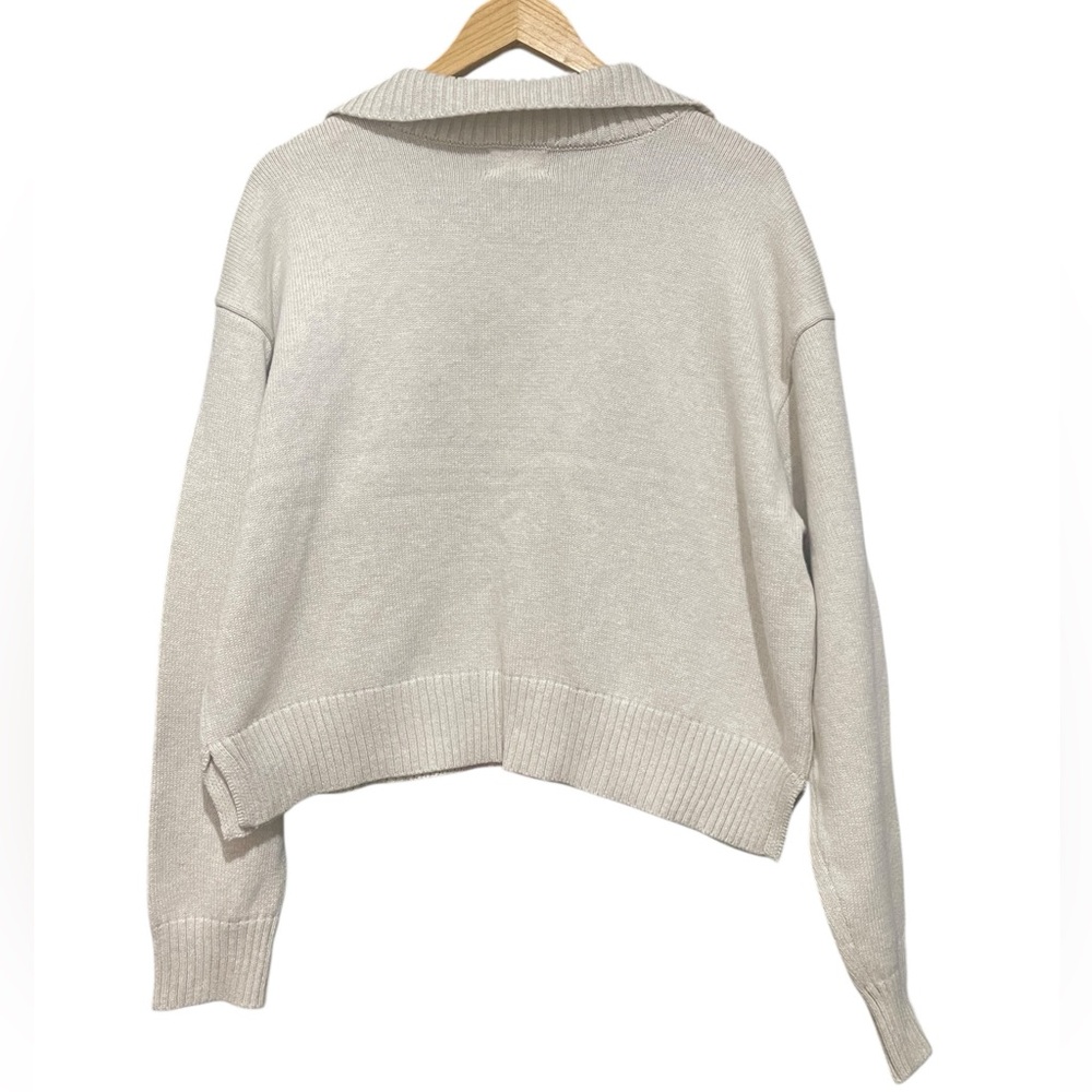 Universal Thread Women's Collared Neck Pullover Oatmeal Sweater XL - Picture 3 of 4